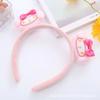 Tiara Sanrio super fofa, faixa de cabeça para lavar o rosto de cachorro Yugui, acessórios de cabelo de pelúcia de desenho animado para outono e inverno, novos chapéus para mulheres