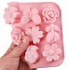 En Stock 12 Diferentes Flores Consecutivas Forma de Mariposa Molde de Silicona Molde para Pastel Chocolate Molde para Hielo Molde para Pegamento