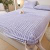 2026 Nueva Ropa de Cama de Piel de Conejo para Otoño e Invierno Pieza Única Cubierta de Cama de Felpa Protector de Colchón Cubierta de Cama Gruesa de Coral