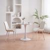 Mesa de Negociación de Tablero de Roca de Lujo Ligero para Pies Mesa Redonda Pequeña Cafetería Simple Balcón Oficina Informal Combinación de Mesa y Silla Recepción Negro
