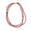 Collar transfronterizo de cuentas de vidrio redondas multicapa y perlas, cadena para la clavícula de lujo ligero de nicho, accesorio de moda estilo vintage
