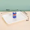 Bandeja retangular para congelador bandeja de exibição de alimentos frescos de supermercado bandeja para pratos frios alimentos cozidos bandeja para pão alimentos bandeja plástica comercial