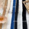 Fita de Tassel Ribbed Preto Branco/Colorido Fio de Poliéster Tassel Unilateral Fita Acessórios para Vestuário Estilo Étnico Envolvimento Colorido