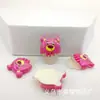 Dibujos Animados Transparente Polvo Fino Oso Fresa Resina Accesorios diy Funda de Teléfono Tocado Hebilla de Zapato Abanico Decoración Parche Material