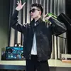 Jaqueta bomber masculina, roupa masculina da moda para primavera e outono, novo estilo 2026, jaqueta de couro elegante de alta qualidade para homens