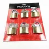 Cerradura de fábrica candado de oro titanio candado de tarjeta 38mm 12 piezas candado de una palabra candado de hierro