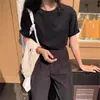 Rui Shan Trece Líneas Marca R*S Calidad Dobladillo Interior Primavera 2026 Tejido Cepillado Corte Ajustado Hombro Normal Cuello Redondo Manga Corta Camiseta para Mujer