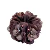 Elástico de Cabelo de Luxo, Flor, Prendedor de Cabelo da Moda, Acessórios de Cabelo com Elástico, Prendedor de Cabelo de Malha Dupla Camada, Prendedor de Cabelo de Organza