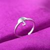 Joyería femenina plateada estilo coreano paraguas cepillado plata lisa anillo de pareja abierto anillo de estudiante de boca abierta simple al por mayor