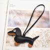 Modelo Transfronteiriço Pronto do Fabricante, Pingente Fofo de Dachshund, Material de Couro, Pingente de Bolsa Feminina, Modelo Exquisito