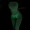 Body Luminoso Novo Material Brilhante Refletivo Meia-Calça Sexy Renda Vazada Meias Provocantes Meias Luminosas