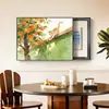 Pintura Decorativa Fofa de Gato para Caixa de Medidor Elétrico, Novo Estilo para Restaurante e Quarto, Pintura de Parede para Cobertura de Quadro de Distribuição de Energia, Arte de Parede para Cobrir o Disjuntor Principal