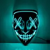 Casco Cyberpunk Máscara Luminosa Máscara Cyberpunk Tira de Luz Fría Máscara de Cara de Fantasma Máscara de Cosplay Venta al por Mayor