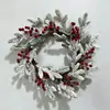 Decoração de Guirlanda de Natal de Veludo para Porta de Entrada Transfronteiriça, Arranjo de Cena com Cesta Suspensa de Palmeira de Coco para Pátio, Enfeites de Natal para Pendurar