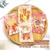 Bolsa de Empaque Crujiente de Copo de Nieve de Año Nuevo Roja Festiva Máquina de Turrón Sellada al Vacío Empaque de Galleta Horneada Dulce