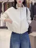 Jaqueta Curta de Algodão Acolchoada com Diamantes Estilo Coreano Outono/Inverno 2026 Feminina Solta Gola Alta Zíper Cardigan Casual Versátil Emagrecedor Outerwear