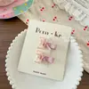 Nuevo y lindo anillo para el pelo de onda rosa estilo coreano cuerda para coleta de pelo no daña el pelo clip para flequillo lateral