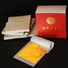Papel Folha de Ouro Real 24K 4,33cm para Estátuas de Buda e Artesanato de Douramento para Templos, Pintura Decorativa com Folha de Ouro, Placa de Folha de Ouro