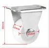 Venta Directa de Fábrica Rueda Giratoria Ligera 1.0 pulgada-3 pulgadas Muebles Rueda Blanca de PP Estante de Almacenamiento Rueda Silenciosa Rueda para Estante Industrial