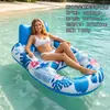 Nuevo en stock fila flotante reclinable inflable de hojas multifuncional para agua con portavasos trapeador cama flotante fila flotante inflable venta al por mayor