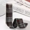 Acessórios de Cabelo de Fita Xadrez Estilo Tweed Roupas Buquê Laço DIY Embalagem de Caixa de Presente Fita Listrada em Duas Cores Fabricação