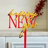 Decoración Acrílica para Pastel Año Nuevo Estilo Ins 2027 Feliz Año Nuevo para Uso en Fiesta de Nochevieja