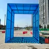 Máquina de lavagem de carros totalmente fechada, máquina de lavagem de carros tipo pórtico comercial para canteiro de obras, cabine de lavagem de carros totalmente automática com sensor 4m * 4m * 5m