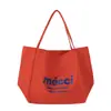 Nuevo bolso de hombro grande para mujer estilo coreano 2026, bolso de mano casual para estudiante con estampado de letras, bolso tote dopamina
