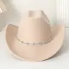 Chapéu de Cowboy Ocidental Rombudo Lantejoula Estação Independente da Amazon Europeia e Americana Chapéu Pequeno Casual para Homens e Mulheres Chapéu de Jazz