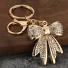 Anillo de llavero de arco de aleación de zinc con pedrería, colgante de llave de metal, accesorio DIY para llavero de coche y bolso
