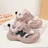 Sapatos de Algodão Infantis para o Inverno de 2026, Tênis Infantis com Forro de Fleece, Sapatos de Bebê de Algodão de Camada Dupla Quentes com Velcro Anticolisão para Meninos e Meninas