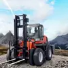 Empilhadeira Diesel Off-Road com Tração nas Quatro Rodas 3-10 Toneladas Elevação Hidráulica Totalmente Automática Transporte em Obra Empilhadeira Off-Road com Tração nas Quatro Rodas