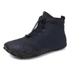 Botas de Nieve de Invierno Transfronterizas para Hombre, Botas de Esquí para Pareja, Zapatos de Algodón Impermeables Antideslizantes, Botas de Montañismo de Cinco Dedos Engrosadas con Forro Polar para Mujer