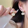 Pendientes pequeños de estrella de seis puntas con incrustaciones de diamantes y piedra de ojo de gato para niña dulce, pendientes de personalidad para mujer, pendientes de nicho 2025 Tide