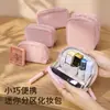 Cartera organizadora de capas de alto valor, mini bolsa de maquillaje, bolsa organizadora con compartimento para lápiz de cejas, bolso de mano de alta calidad, bolsa pequeña multicapa