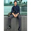 Camisas para Hombre Estilo Coreano, Atuendo de Negocios Ligero de Alta Gama para el Trayecto al Trabajo, Trajes Estilo Nápoles Combinados con Camisas de Manga Larga de Alta Gama