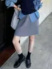 ¡Altamente Recomendado! Falda Plisada de Punto Estilo Perezoso para Mujer Otoño Nueva de Cintura Alta con Caída Falda de Línea A