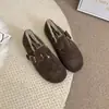 Zapatos Birkenstock aterciopelados para mujer, nuevos otoño e invierno 2026, estilo japonés retro, zapatos Birkenstock de suela blanda para mujer, zapatos peludos Lincoln Bo
