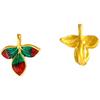 Broto de flor de ouro areia sem cor acessórios faça você mesmo flor de lírio folhas pingente suporte colar suporte gota de óleo pulseira trançada
