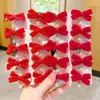 Tocados Hanfu Niña Niña Terciopelo Lazo Pasador de Pelo Lindo Bebé Perla Color Sólido Pasador de Rendimiento Infantil