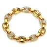 Productos Más Vendidos en Amazon Pulsera de Moda Hip-Hop Europeo y Americano para Hombre y Mujer con Diamante Personalidad Pulsera de Plata Joyería