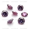 Atacado Roxo Pequeno Redondo Moissanita Pedras Soltas Pedras de Carbono Silício Sintéticas 1,0-2,9 mm Pedras de Moissanita Coloridas