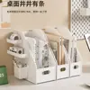 Caixa de Armazenamento Painel Perfurado Simples Suporte de Armazenamento para Papelaria de Mesa de Estudante Organização de Informações de Escritório Caixa de Armazenamento Inclinada