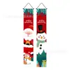 Temu Gran Venta Serie de Banderas Dobles Navideñas Impresión de Alta Definición Papá Noel Muñeco de Nieve Banderín Decorativo para Pasillo