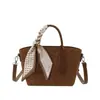 Moda Coreana Bolso Sencillo de Color Sólido Nuevo Estilo de Moda para Mujer Bolso Versátil de Hombro/Axila Bolso Tote Tipo Cubo