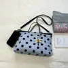 Bolso de lunares de nicho casual y moderno para mujer, nuevo bolso cruzado versátil de moda 2026, bolso de mano para el trabajo, bolso tipo cubo