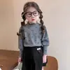 Camiseta Básica Forrada de Felpa para Niñas, Nueva Camiseta de Manga Larga para Niños Primavera y Otoño 2025, Ropa Interior Cálida y Elegante de Invierno para Bebés Niñas