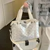 Bolsa de viagem leve para viagens curtas, bolsa de fitness para ioga e dança para mulheres, bolsa de bagagem portátil de grande capacidade para viagens de negócios e armazenamento