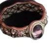 Nuevo Modelo de Anillo Abierto Incrustado con Diamantes Morados, Lujo Ligero, Retro, Moda de Alta Gama, Versátil, de Nicho, Anillo Exquisito