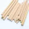 Palo de madera palo de madera redondo hecho a mano diy tira de madera madera maciza madera dura tablero con agujeros estante de soporte perchero palo de madera largo madera